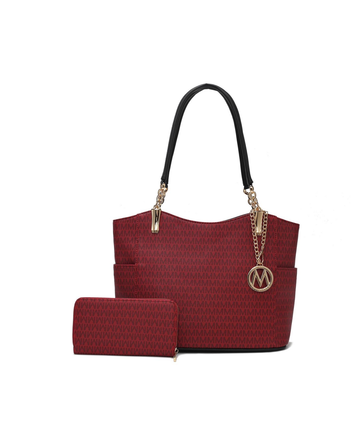 Mkf Collection Savannah M Logo Printed material Tote and Wristlet Wallet by Mia K
