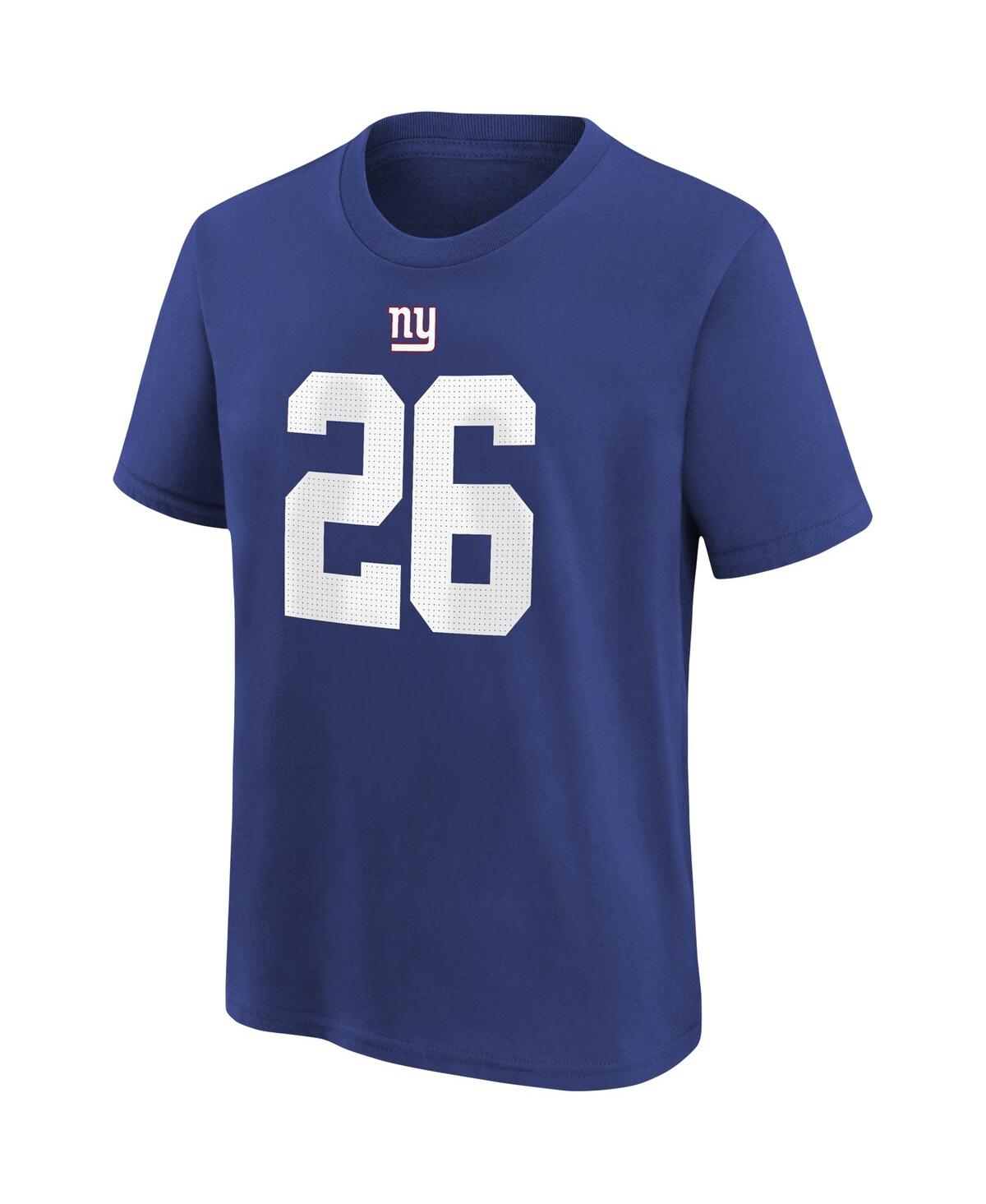 Toddler Boys and Girls Nike Saquon BarkleyNew York Giants Player Name and Number T-shirt - Royal
