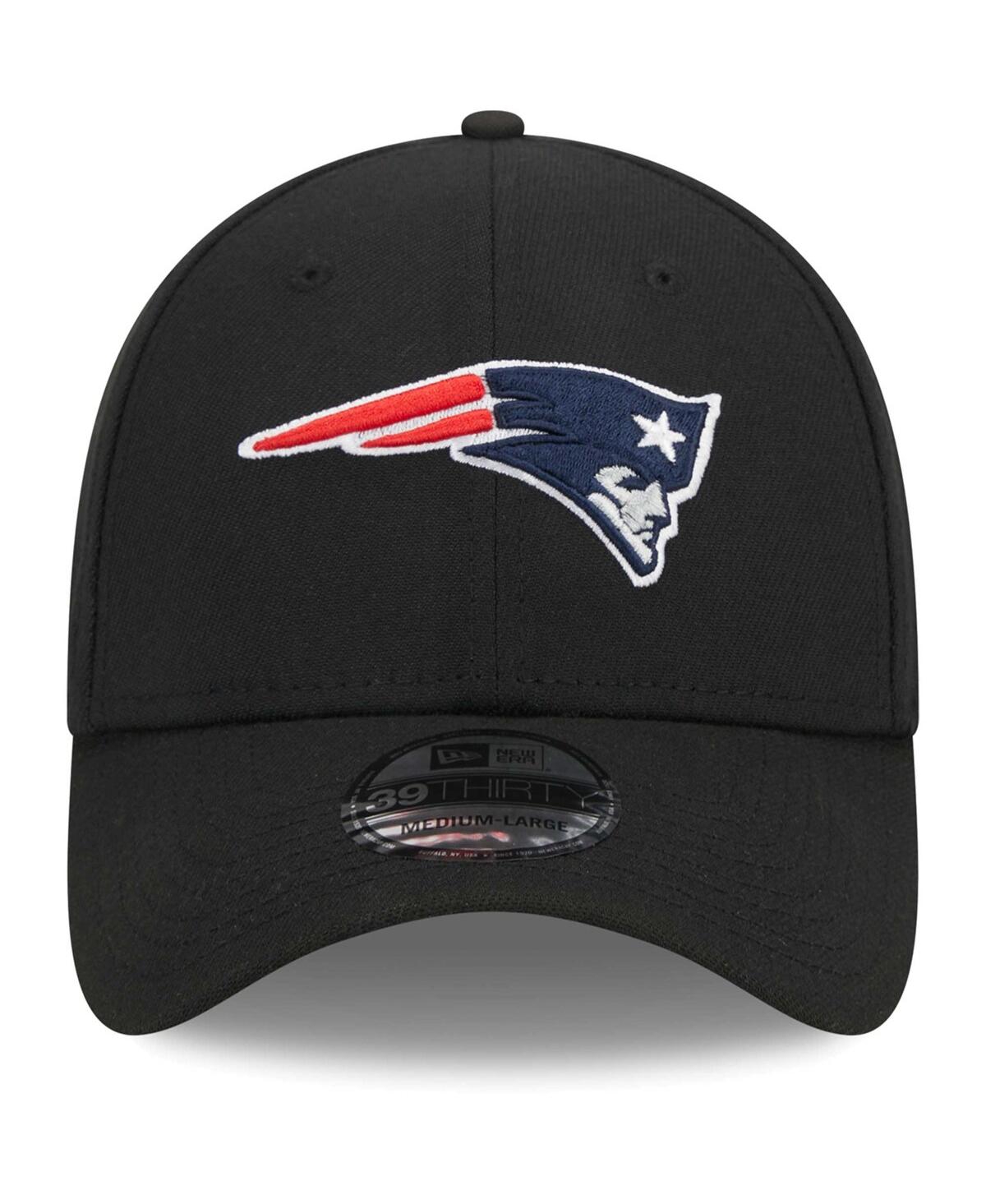 Men's New Era Black England Patriots Main 39THIRTY Flex Hat