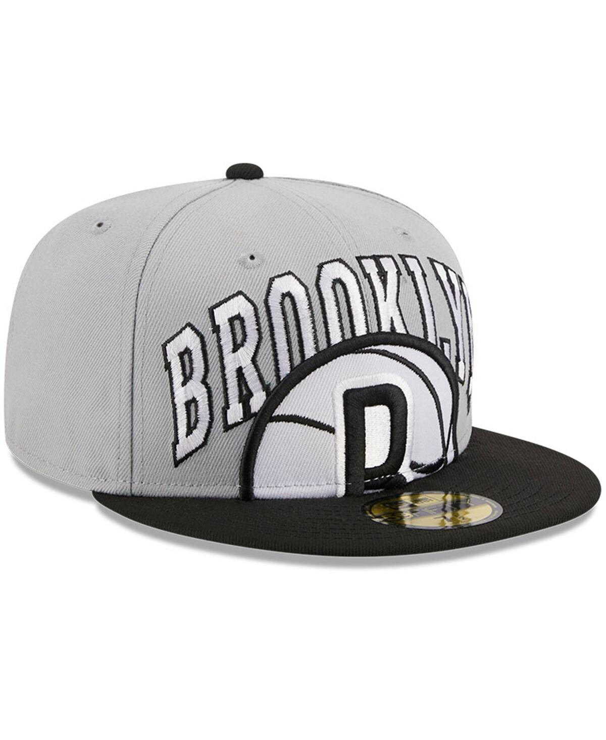 Men's New Era Black Brooklyn Nets Tip-Off Two-Tone 59FIFTY Fitted Hat - Black