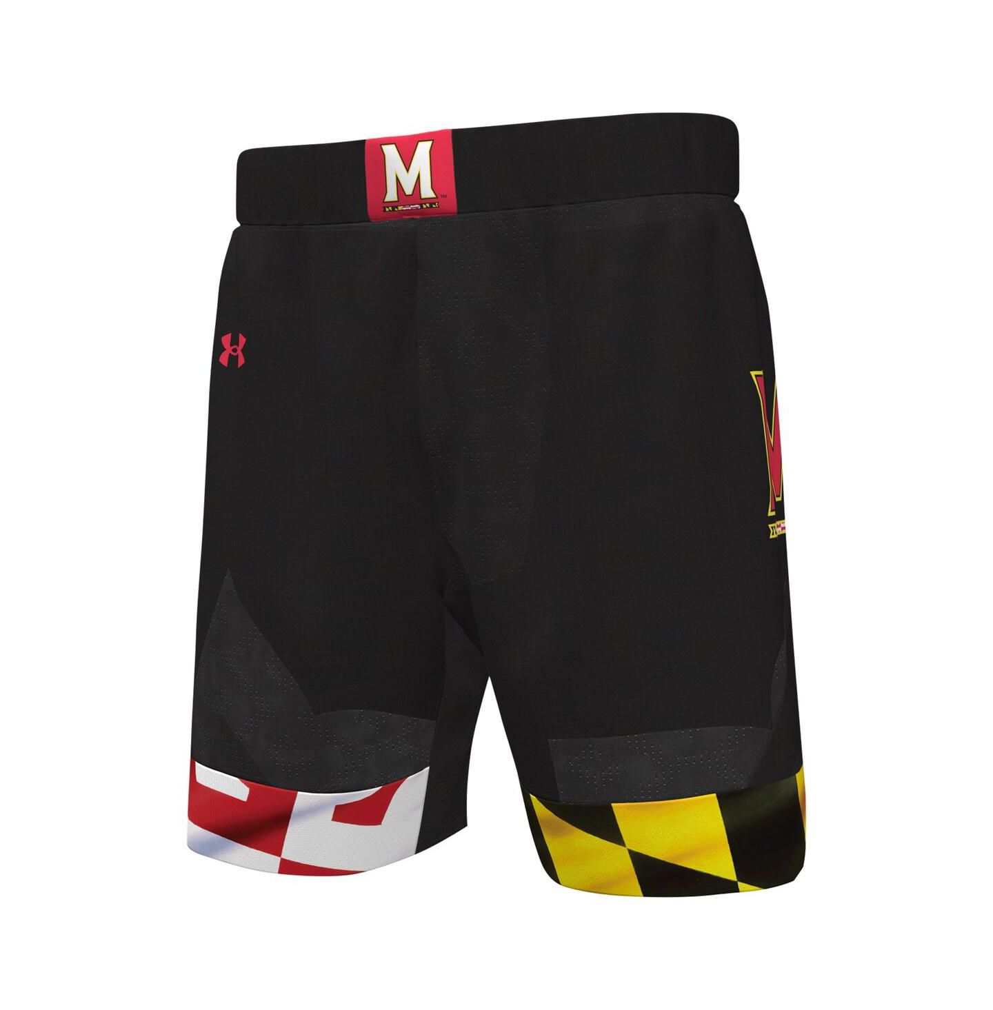 Мужские шорты Under Armour Black Maryland Terrapins Replica Basketball — фото 2