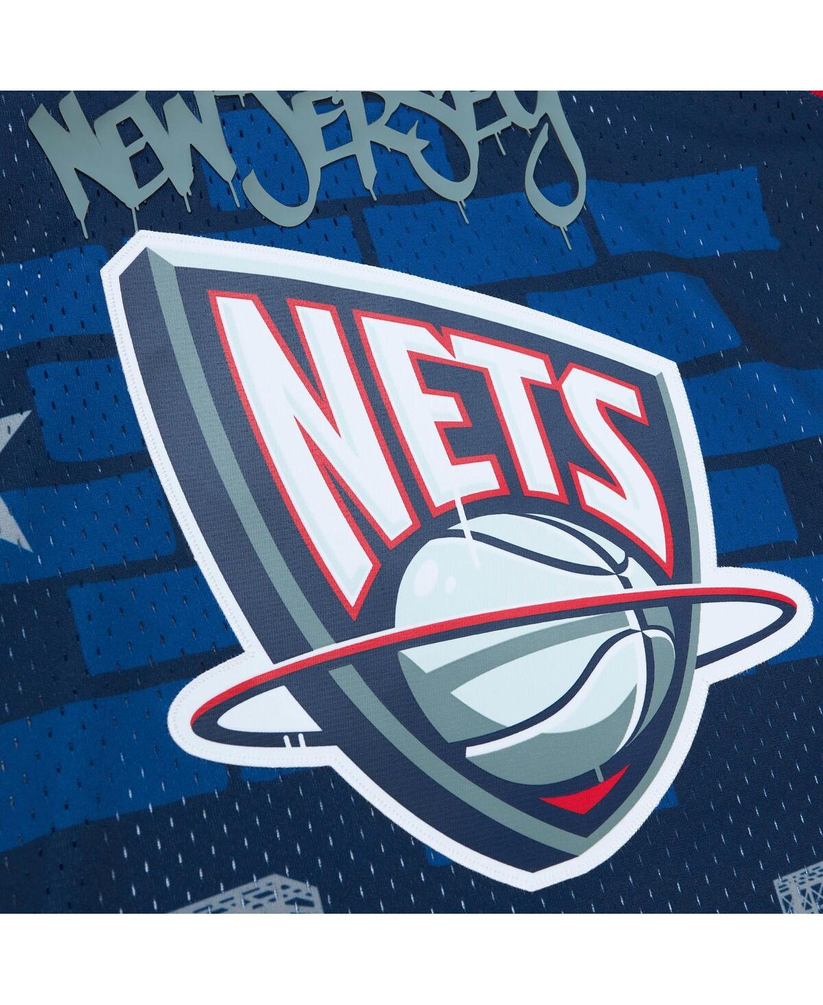 Men's Mitchell & Ness x Tats CruNew Jersey Nets Hardwood Classics Fashion Jersey - Navy