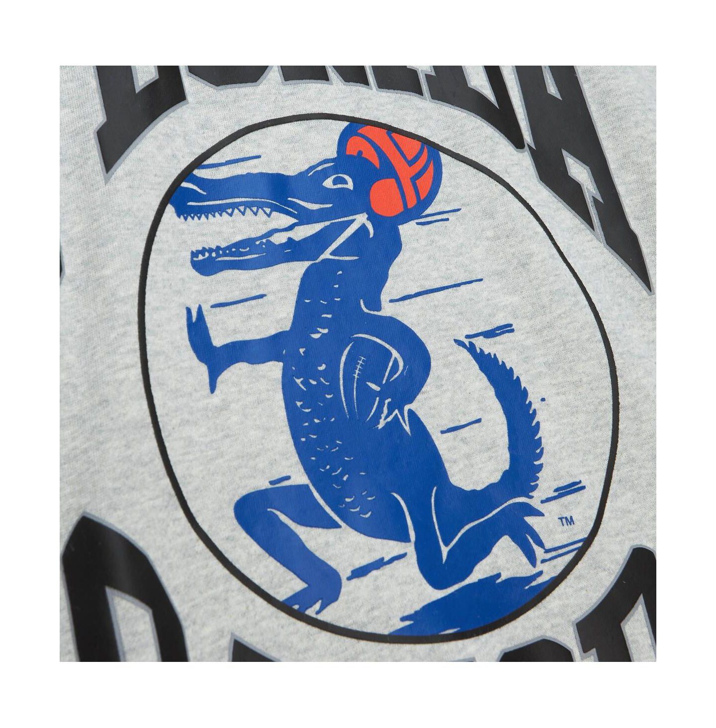 Женская толстовка Mitchell & Ness Heather Gray Florida Gators Oversized Logo Lightweight Pullover — фото 3