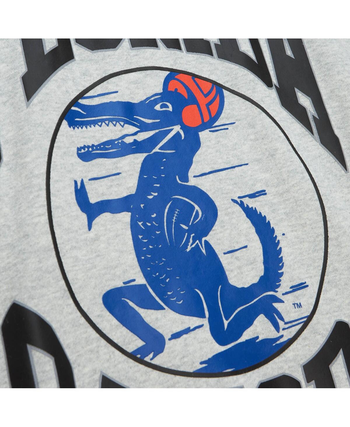 Shop Mitchell & Ness Women's  Heather Gray Florida Gators Oversized Logo Lightweight Pullover Sweatshirt