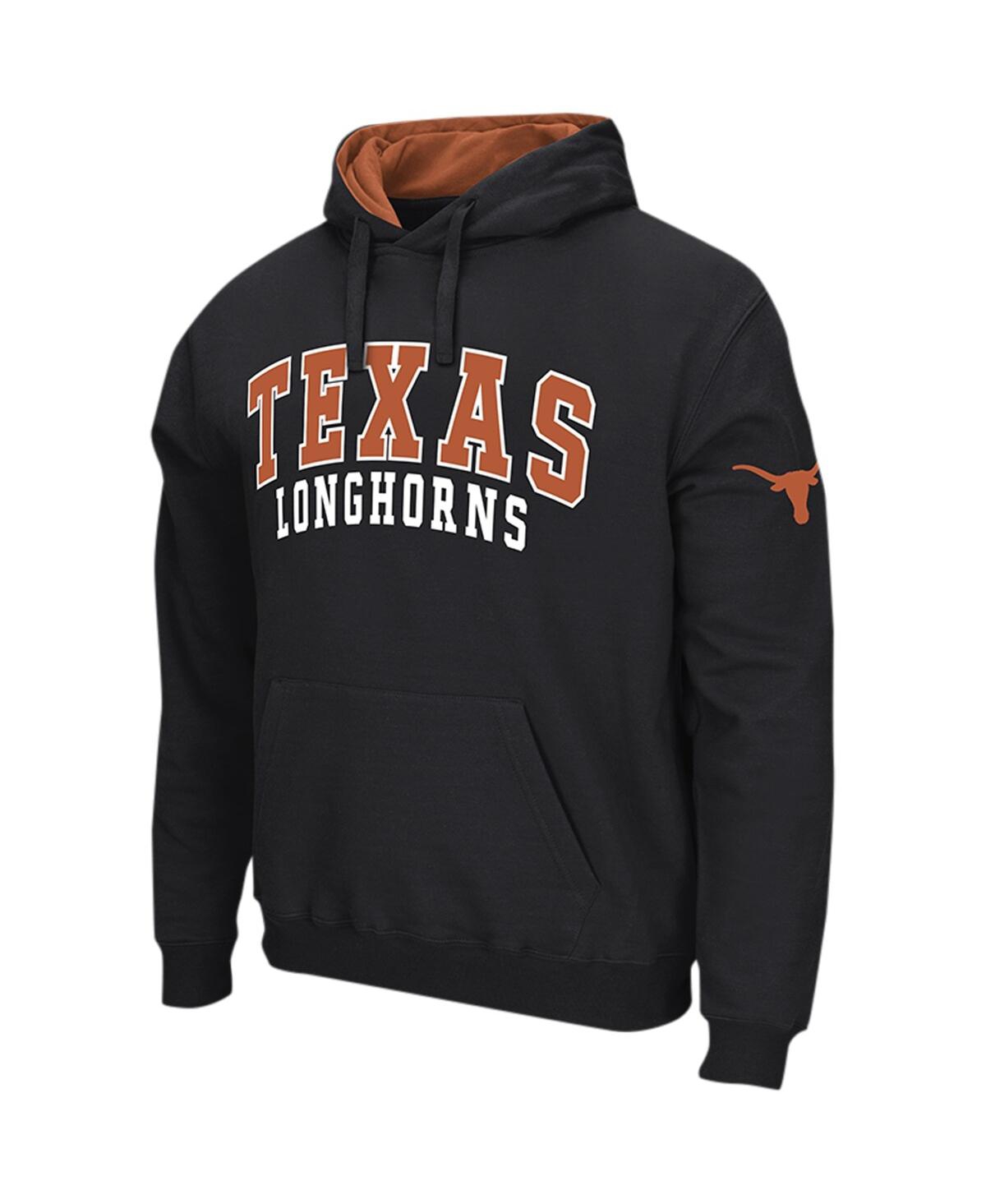 Colosseum Men's  Black Texas Longhorns Double Arch Pullover Hoodie In Black