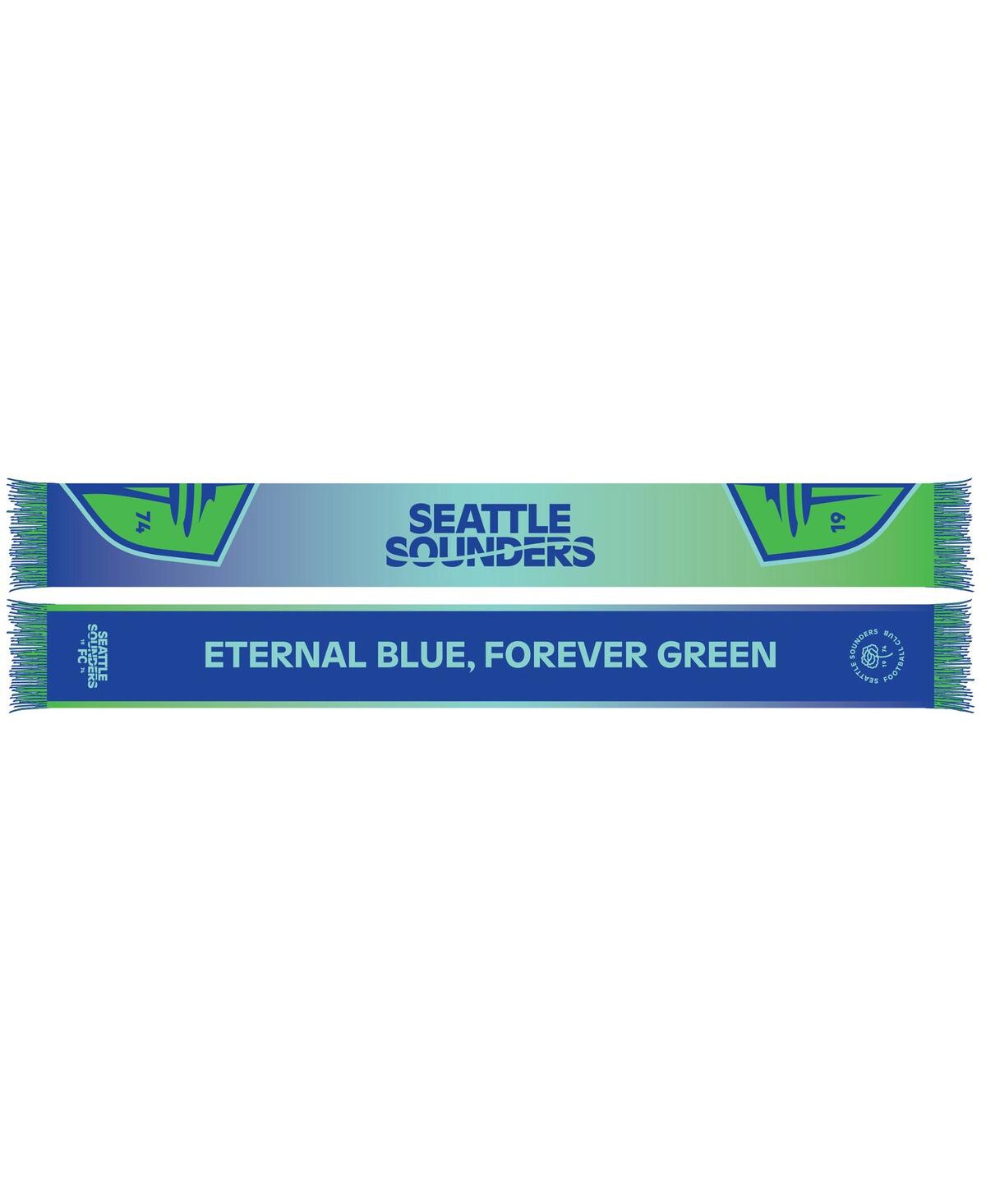 RUFFNECK SCARVES MEN'S AND WOMEN'S SEATTLE SOUNDERS FC ETERNAL BLUE, FOREVER GREEN SCARF
