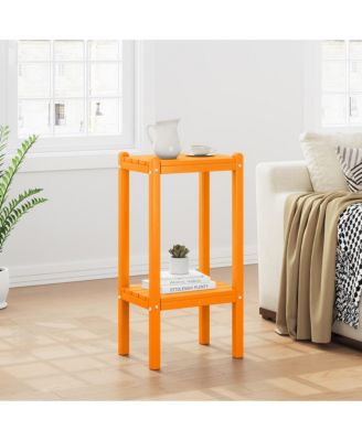 36" Outdoor Adirondack HDPE 2-Tier Patio Side Table