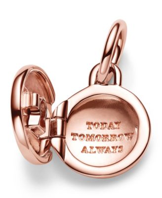 Cubic Zirconia Key Hole Engravable Locket Dangle Charm