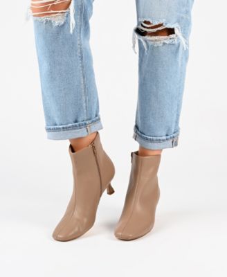 Women's Kelssa Wide Width Square Toe Kitten Heel Dress Booties