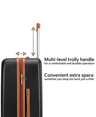 Mia Expandable Retro Luggage Set, 3 Piece