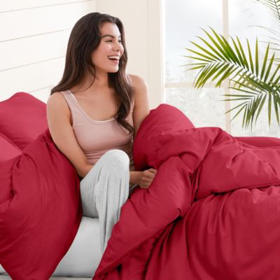 90" x 90"Bare Home Cotton Flannel Full/Queen Duvet Cover Set