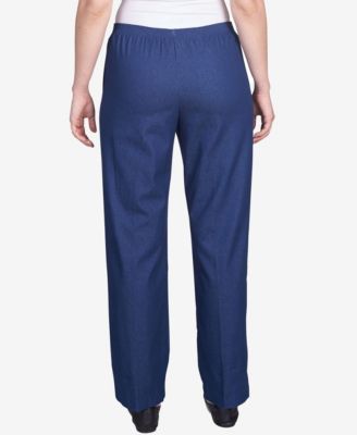 Classics Denim Pull-On Straight-Leg Pants