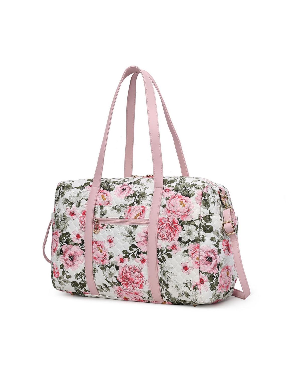 Mkf Collection Khelani Quilted Cotton Botanical Pattern Duffle Bag by Mia K