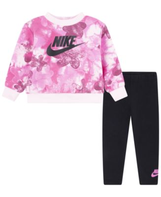 Nike Baby Girls Crew Sweatshirt and Leggings Set - Macy's