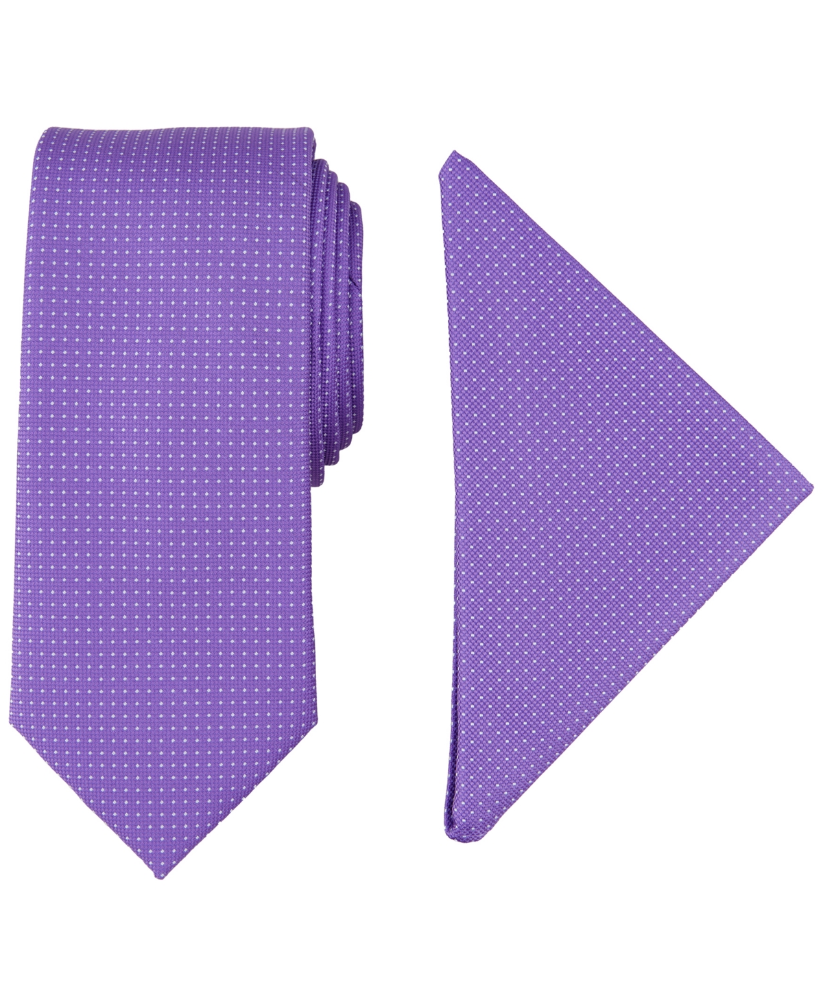 Nautica Men's Tjorn Dot Te & Pocket Square Set In Purple