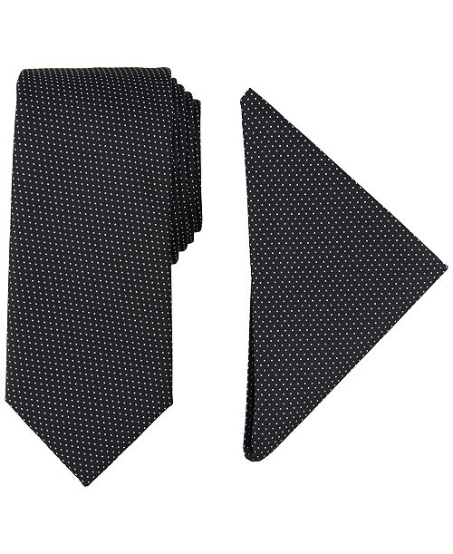 alfani Nautica Men's Tjorn Dot Te & Pocket Square Set Men's Fashion & Accessories