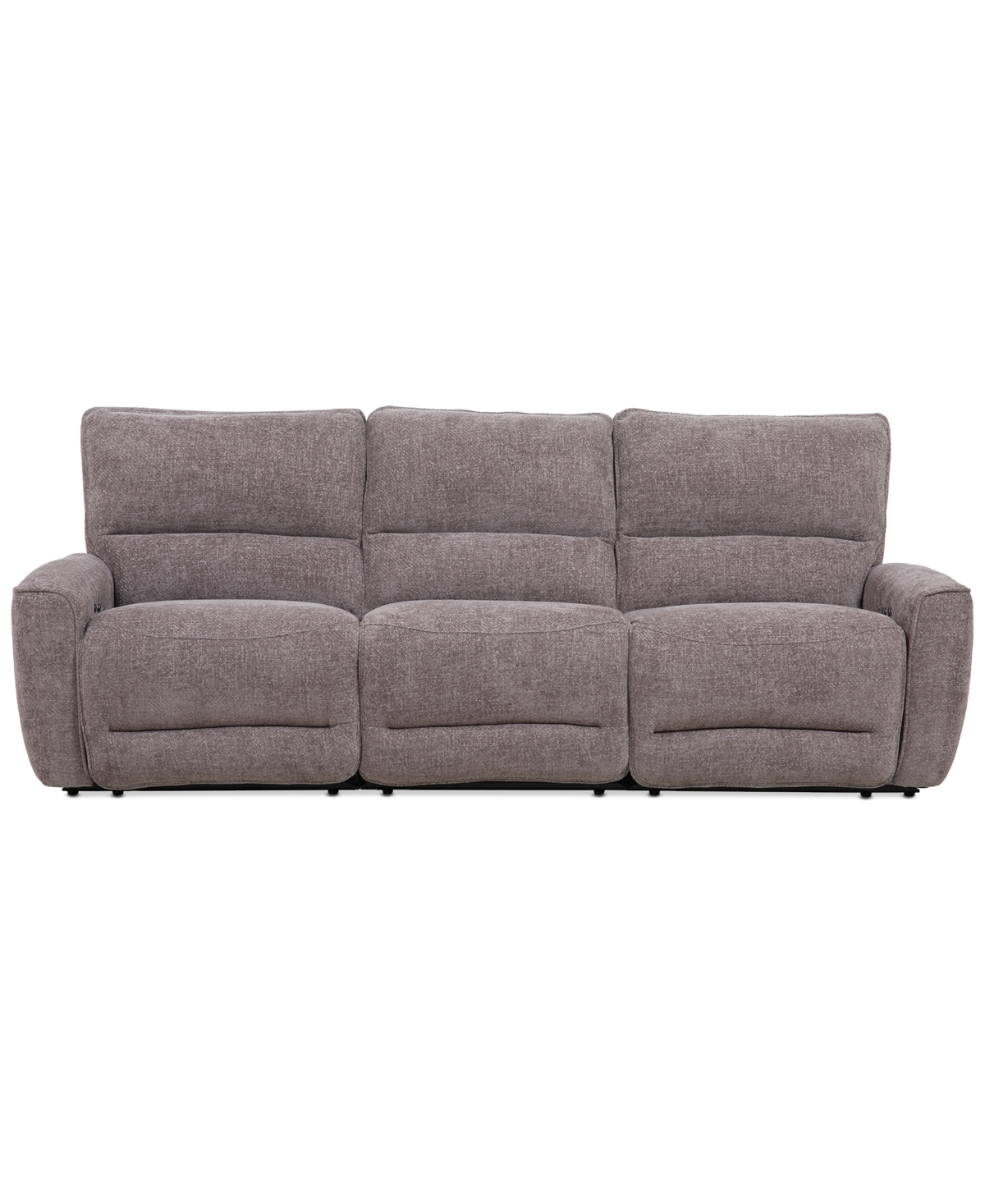 Shop Macy's Deklyn 106" 3-pc. Zero Gravity Fabric Sofa With 3 Power Recliners, Created For  In Brown