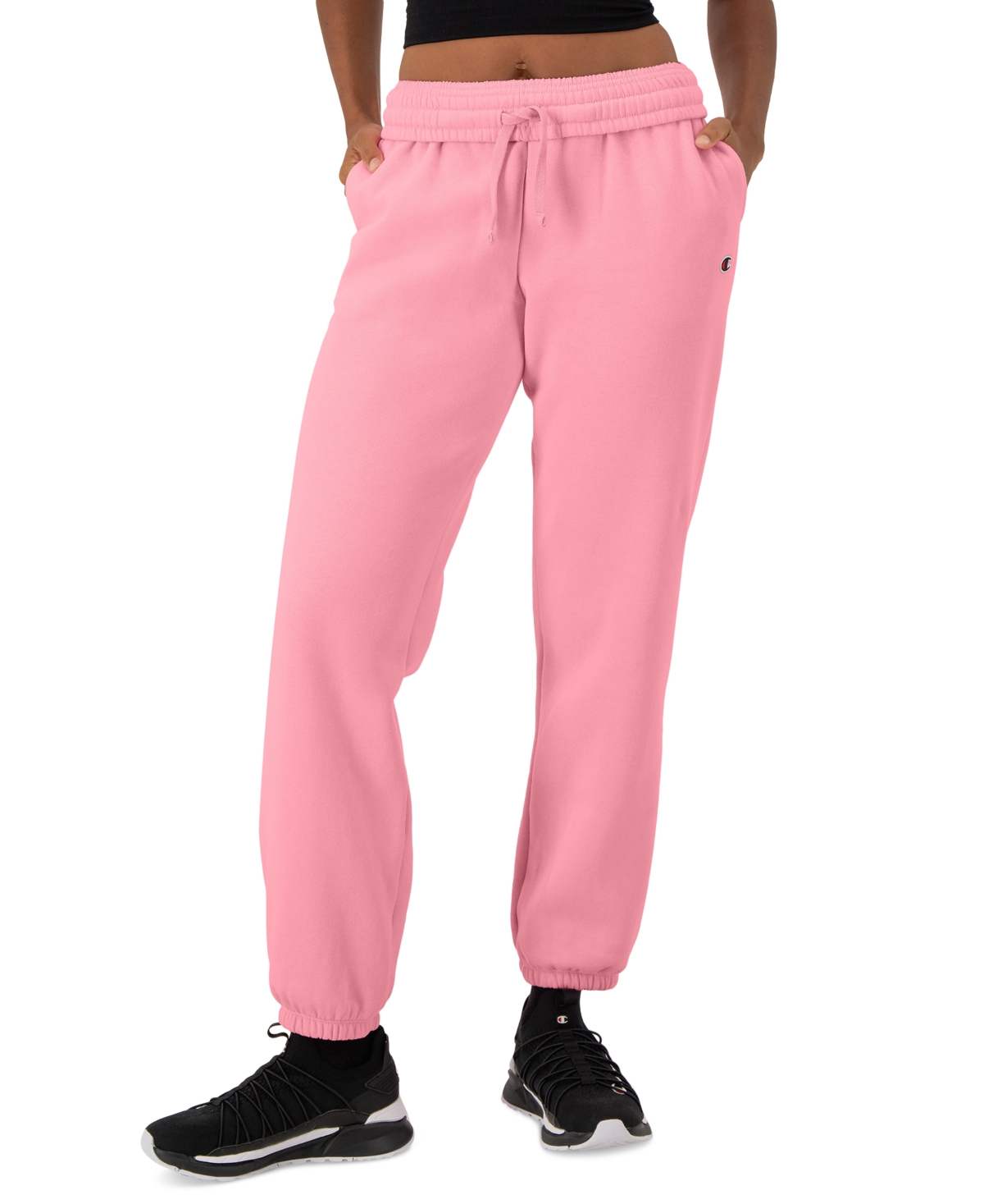 Champion Women's Powerblend Fleece Oversized Boyfriend Sweatpants In Marzipan Pink