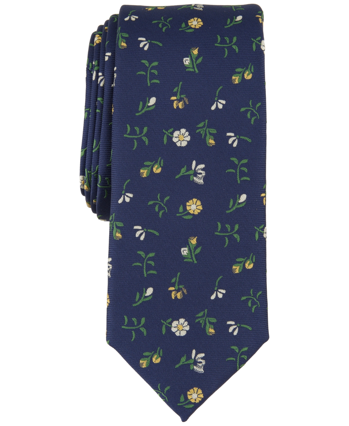 Bar Iii Men's Emory Floral Tie, Created For Macy's In Yellow