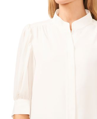 Women's 3/4-Sleeve Collared Button Down Top