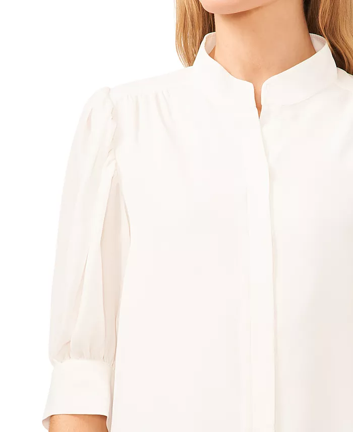 Women's 3/4-Sleeve Collared Button-Down Top - thumbnail 5