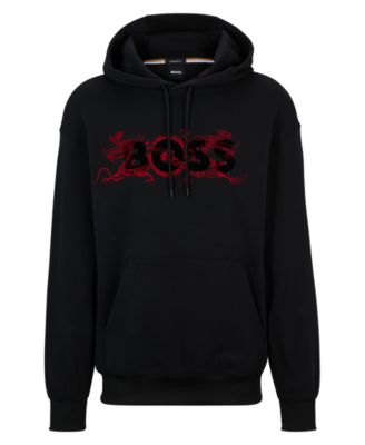 【HUGO BOSS】ポーランド製　カラフルボタン　ダブルブレスト　龍刺繍 BOSS by Hugo Boss Men's Lunar New Year Artwork Regular-Fit Hoodie