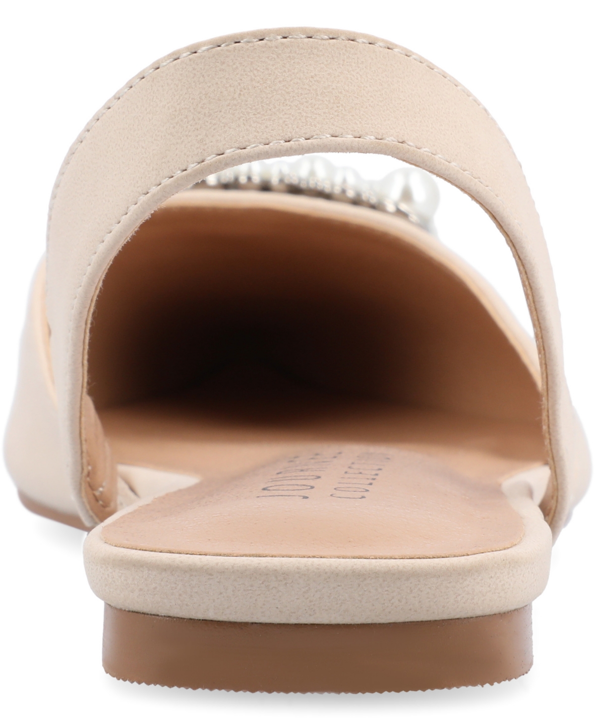 Journee Collection Women's Hannae Wide Width Embellished Flats In Beige