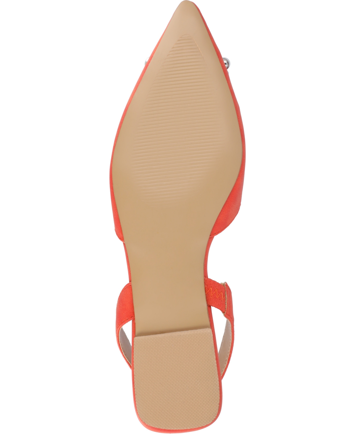 Shop Journee Collection Women's Hannae Embellished Slingback Flats In Orange