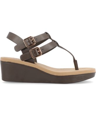Women's Bianca Double Buckle Platform Wedge Sandals