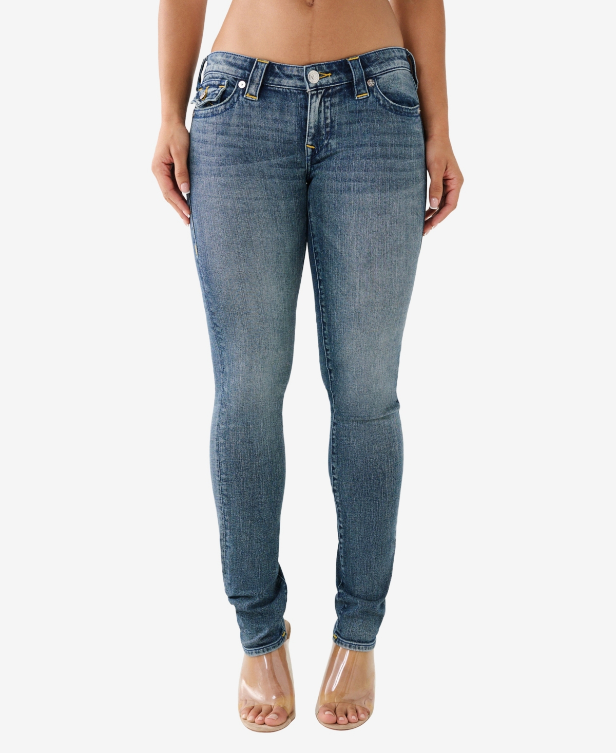 Women's Stella Flap Skinny Jeans - Sun Blazed