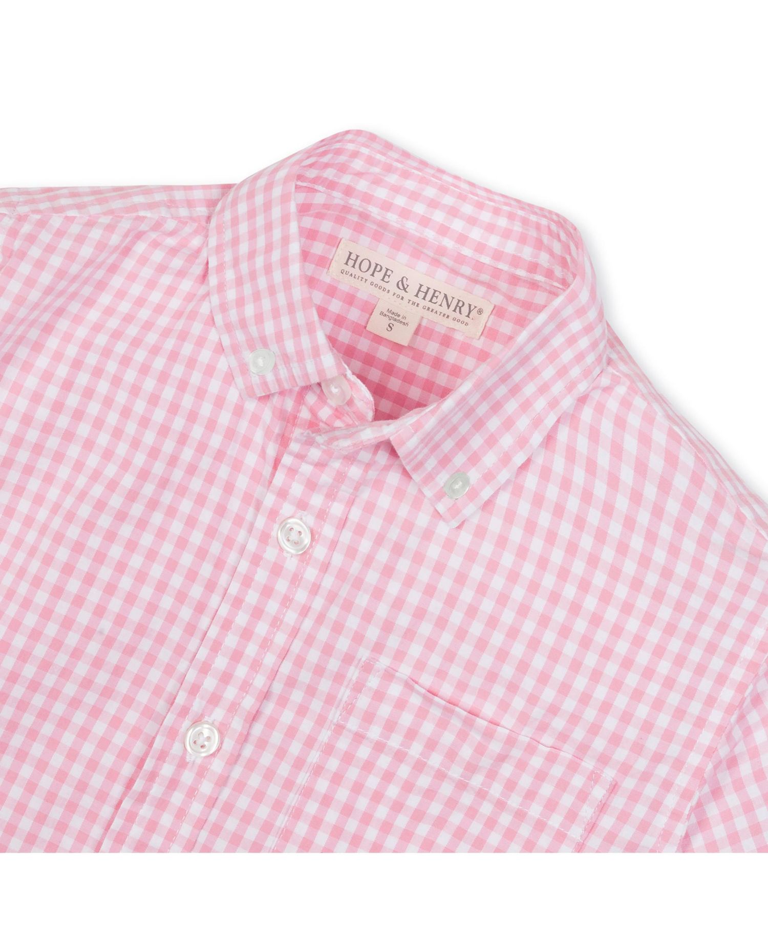 Baby Boys Hope and Henry Stretch Poplin Long Sleeve Button Down Shirt
