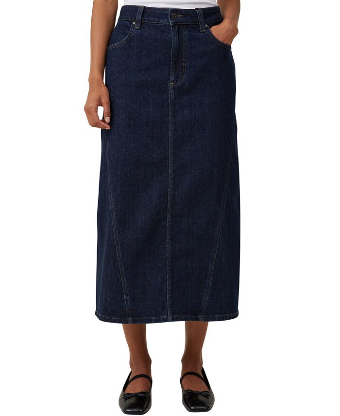 COTTON ON Women's Kai Denim Midi Skirt - Macy's