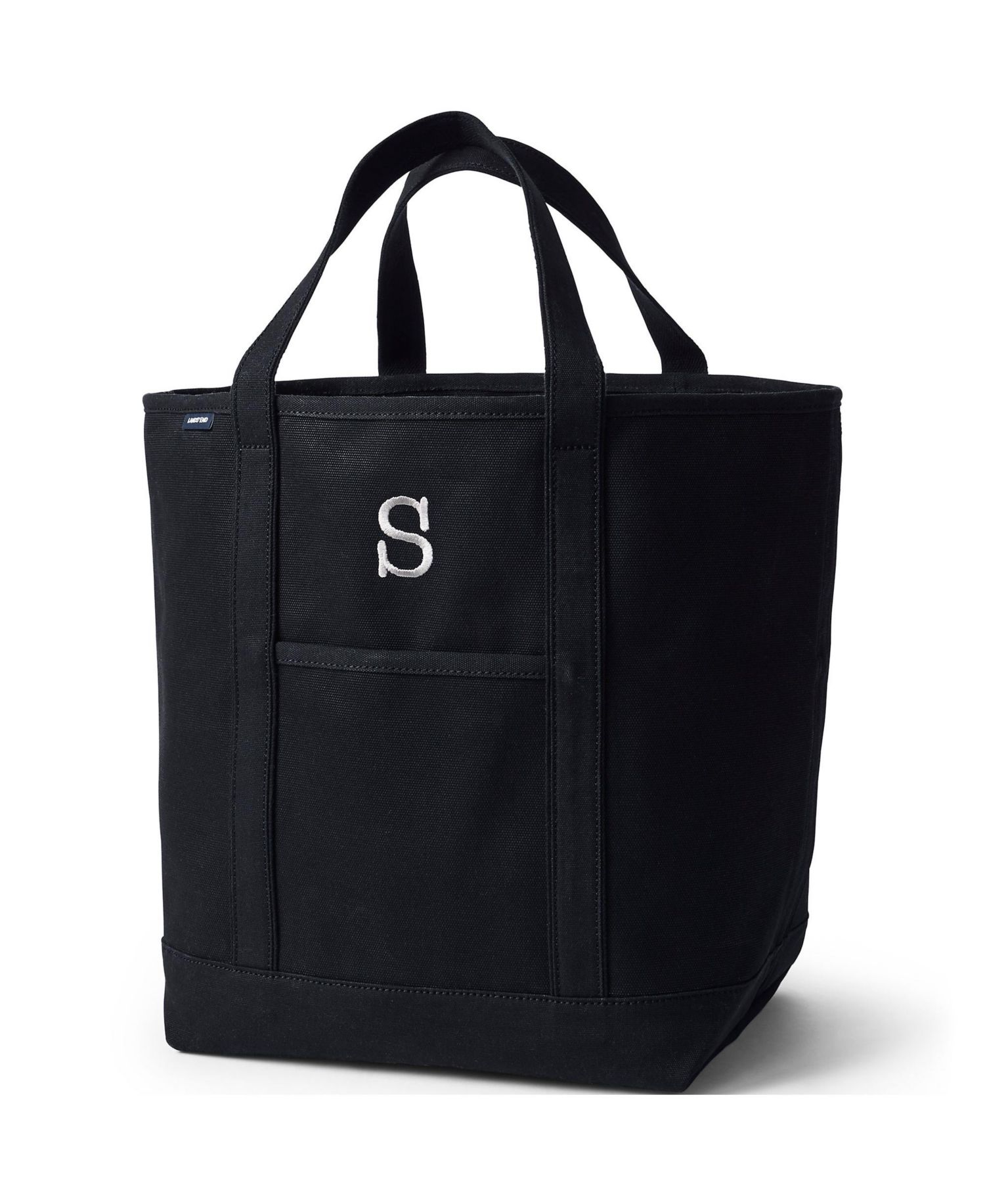 Large Solid Color 5 Pocket Open Top Canvas Tote Bag