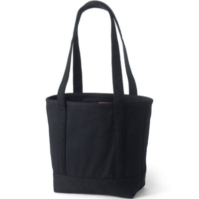 Medium Solid Color 5 Pocket Open Top Long Handle Canvas Tote Bag