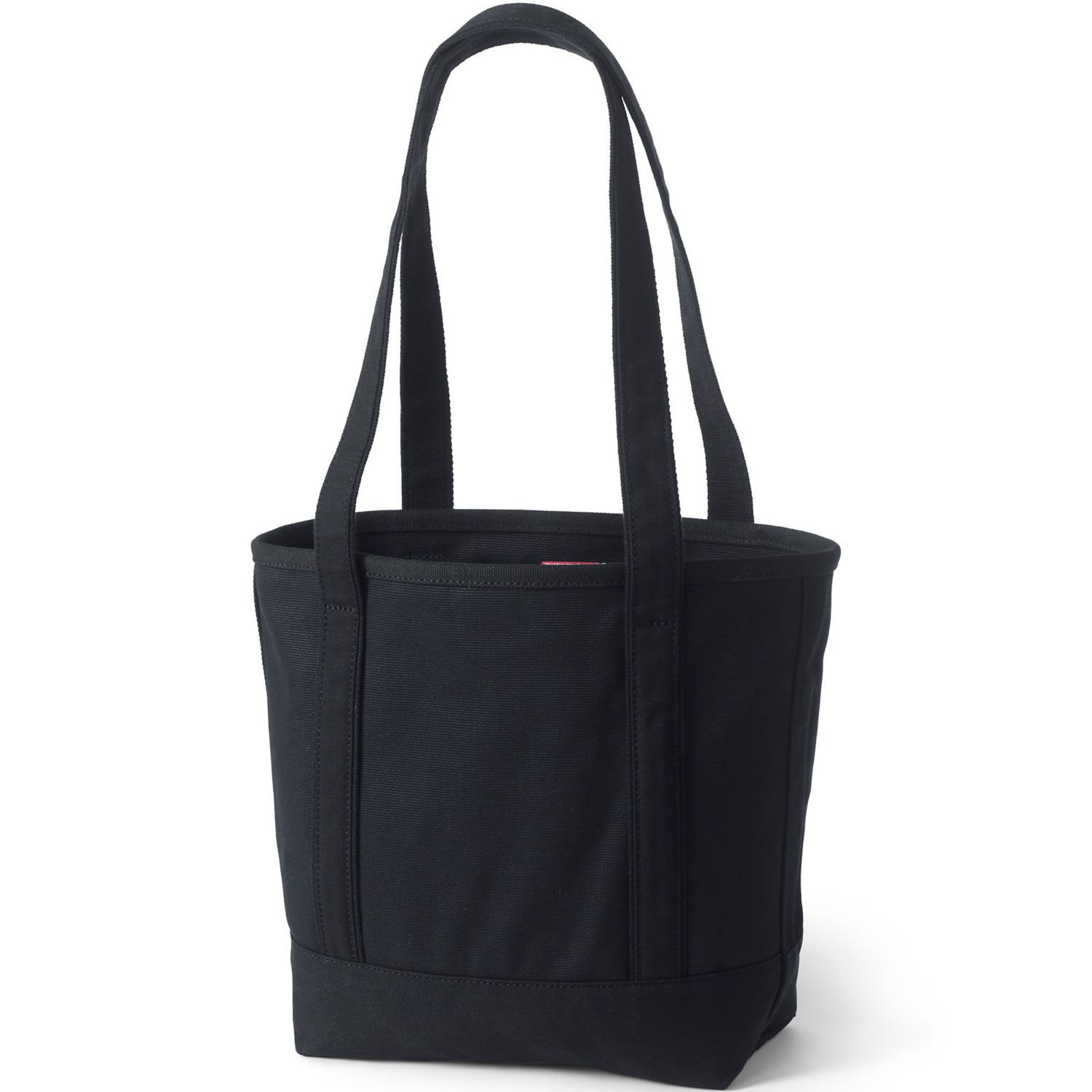 Medium 5 Pocket Open Top Long Handle Canvas Tote Bag