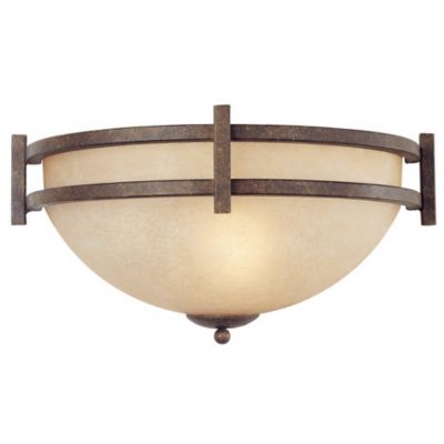Oak Valley Collection Mission Cottage Sconce Wall Decor Rustic Bronze Hardwired 14 1/2" Wide Fixture Pocket Scavo Glass for Bedroom Bathroom Bedside Living Room Home Hallway - Franklin Iron Works