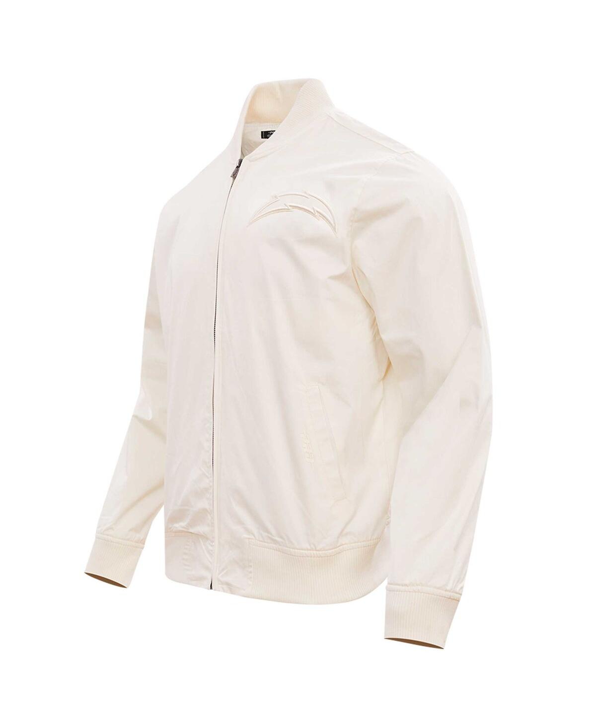 Shop Pro Standard Men's  Cream Los Angeles Chargers Neutral Full-zip Jacket