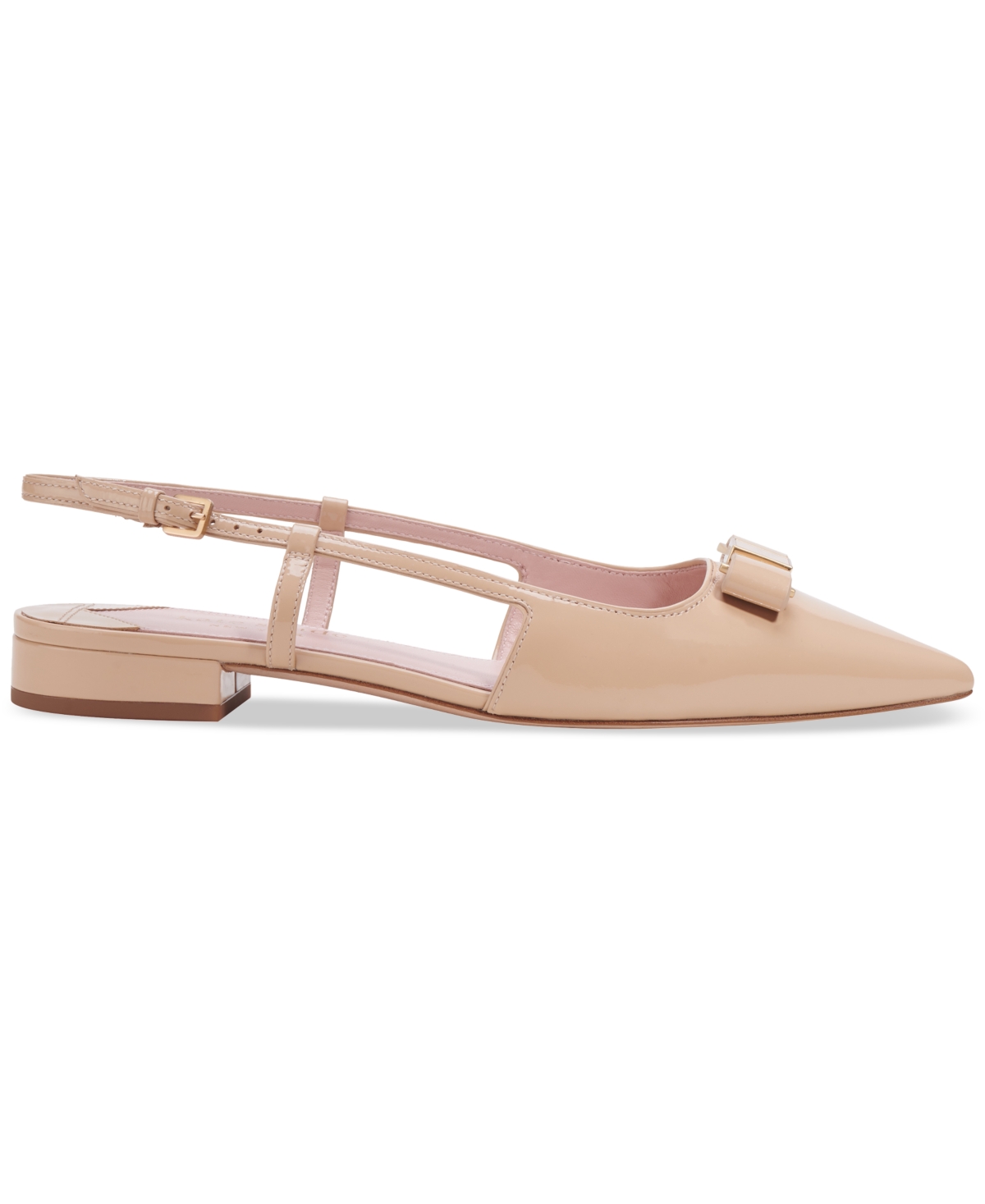 Shop Kate Spade Women's Bowdie Pointed-toe Slingback Flats In Beach Sand