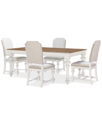 Mandeville 5 Pc. Dining Set (Rectangular Table & 4 Upholstered Chairs)
