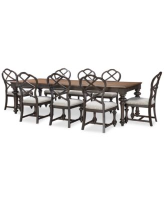 Mandeville 9 Pc. Dining Set (Rectangular Table & 8 X-Back Chairs)