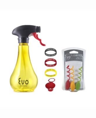 Holds 12-ounces Oil Sprayer and Accessories, Non-Aerosol for Olive Oil, Cooking Oils, and Vinegars, 9-Piece Set