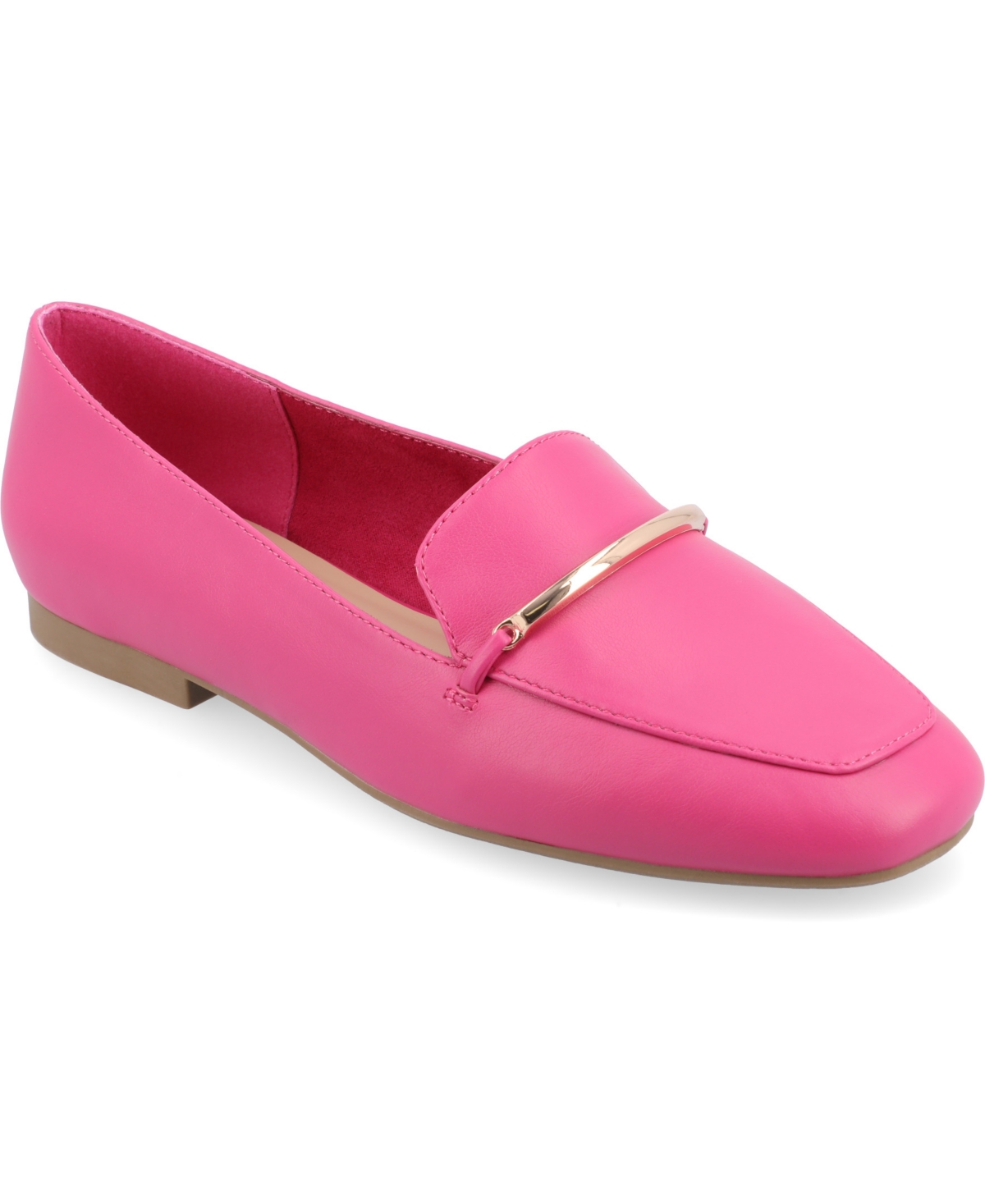 Shop Journee Collection Women's Wrenn Slip On Loafers In Fuchsia Faux Leather- Polyester,polyure