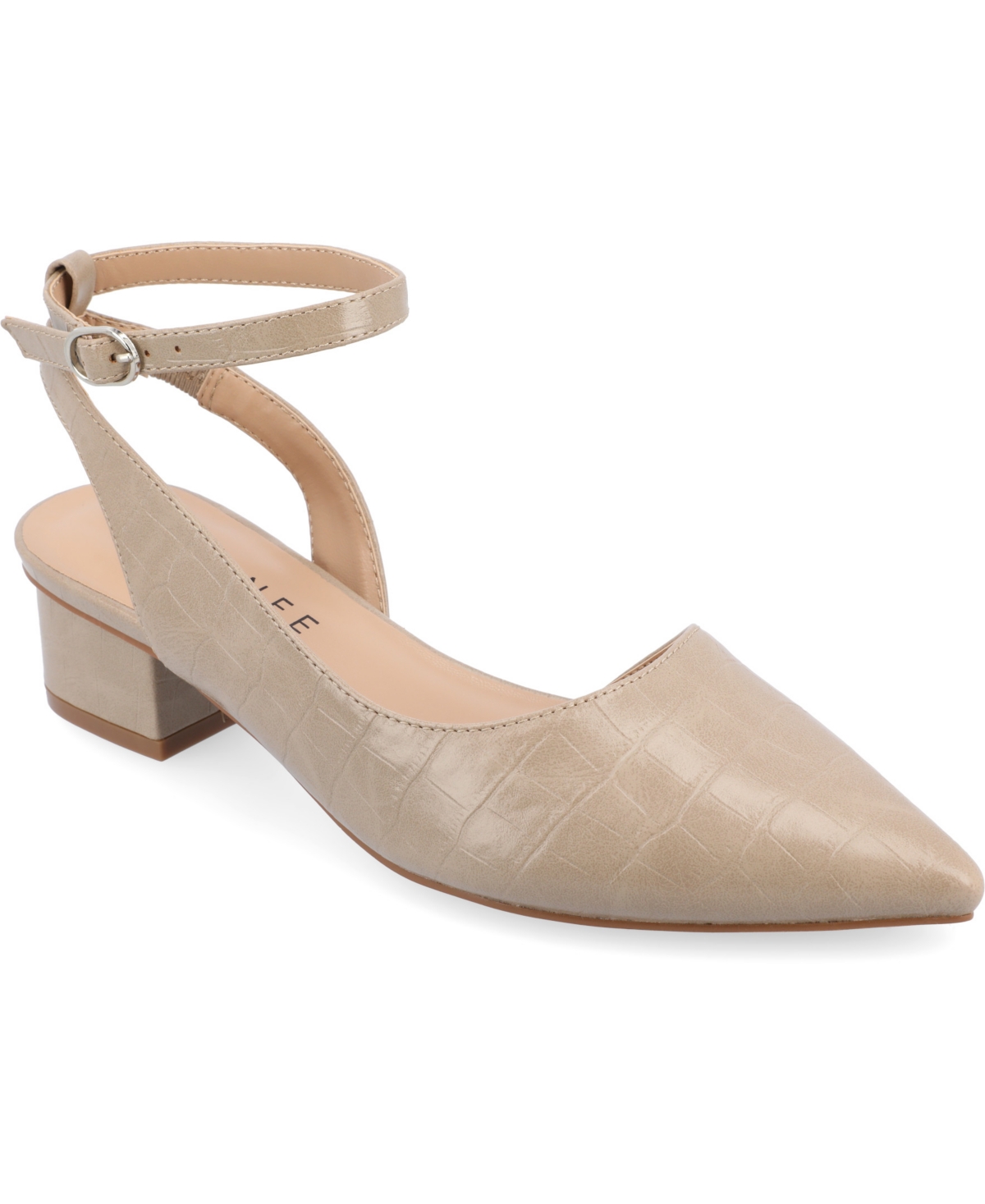 Women's Keefa Wide Width Ankle Strap Flats - Taupe
