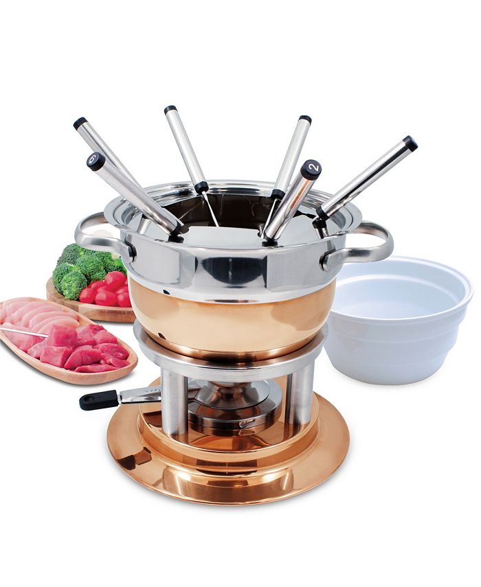 SWISSMAR Lausanne 11 Piece Copper Fondue Set Macy's
