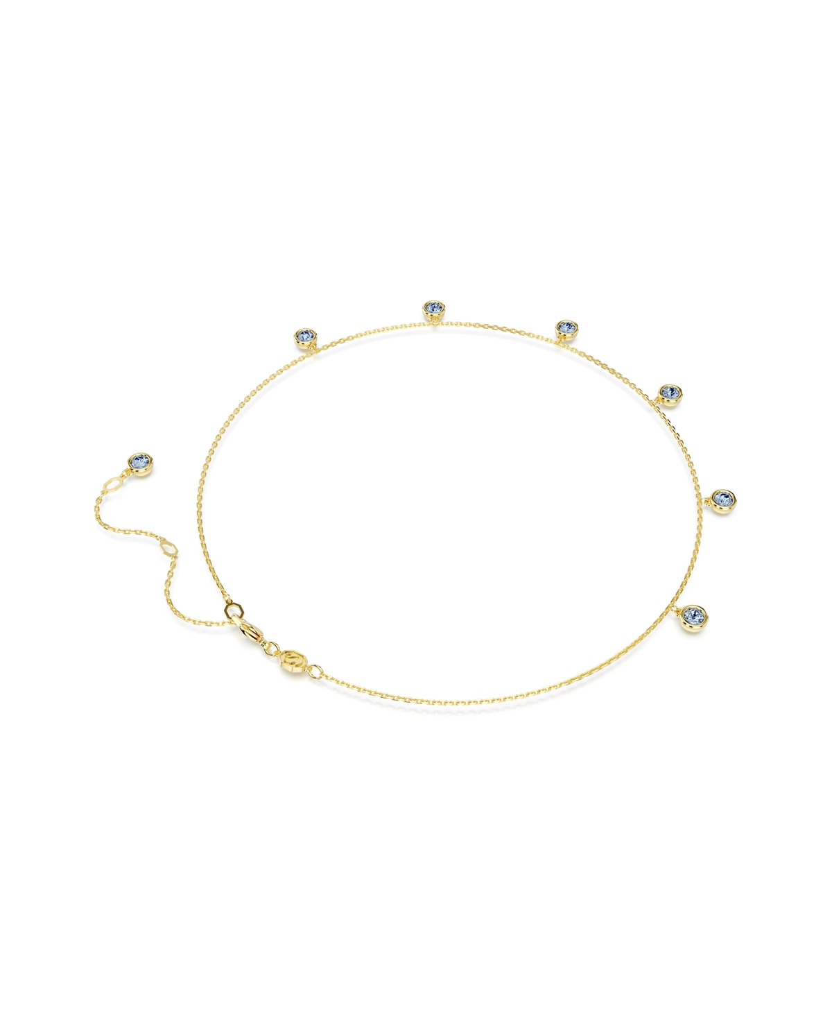 Shop Swarovski Round Cut, Light Blue, Gold-tone Imber Necklace