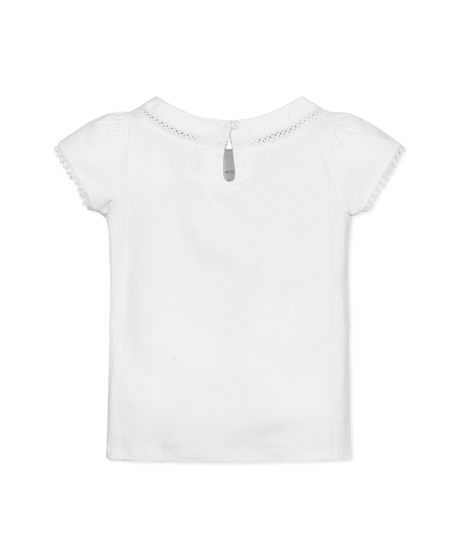 Girls Hope and Henry Short Sleeve Knit Top with Tulip Sleeves