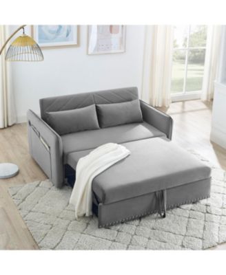 3-in-1 Pull-Out Sofa Sleeper with Pillows