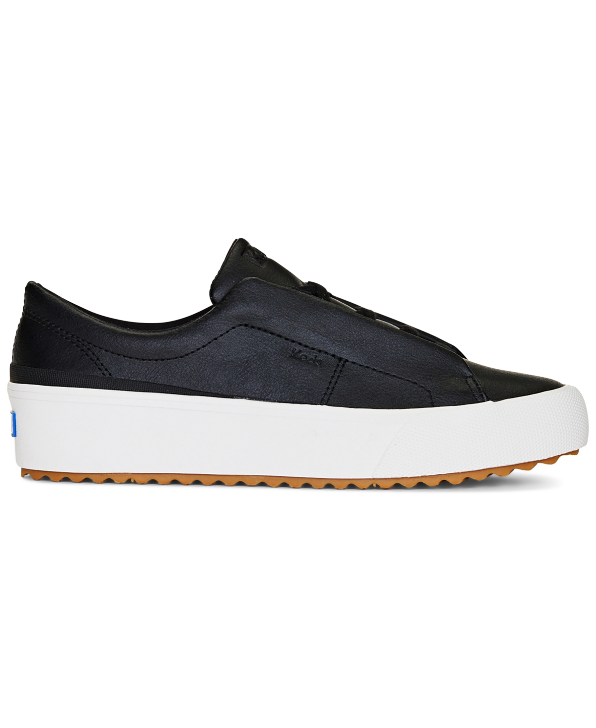 Shop Keds Women's Remi Leather Casual Sneakers From Finish Line In Black