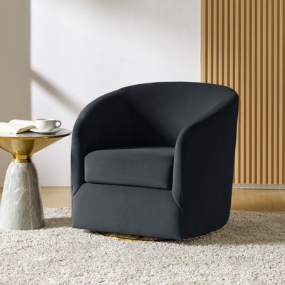 Swivel Accent Chair with Gold Metal Base for Living Room Nursery
