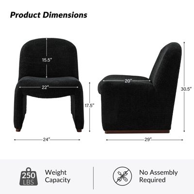 Roberto Mid-century Side Chair with Hardwood Legs